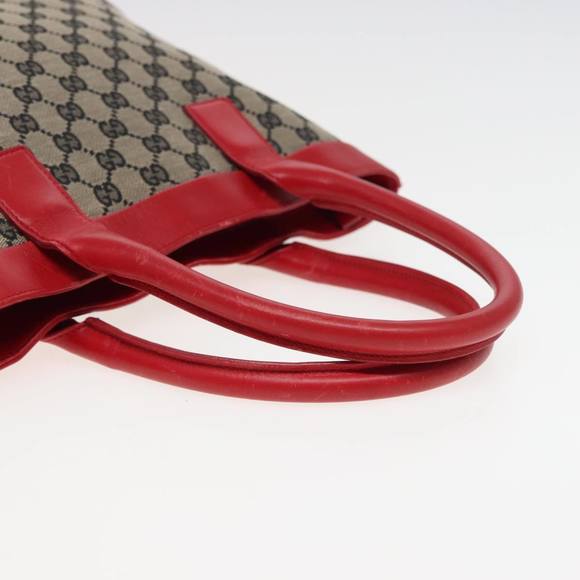 GUCCI GG Canvas Hand Bag Beige Red 002 1119 Auth 79632 - Picture 7 of 16